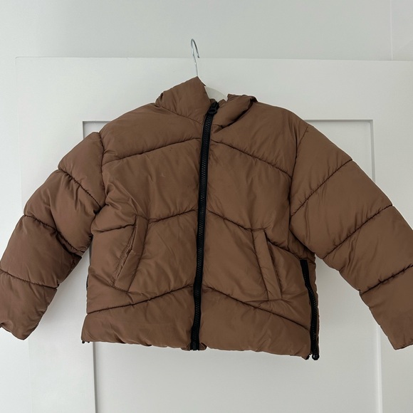 Zara Girls Zippered Puffer Coat - Picture 2 of 5